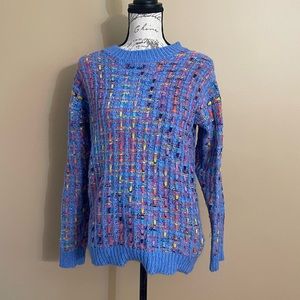 Shein blue knitted sweater